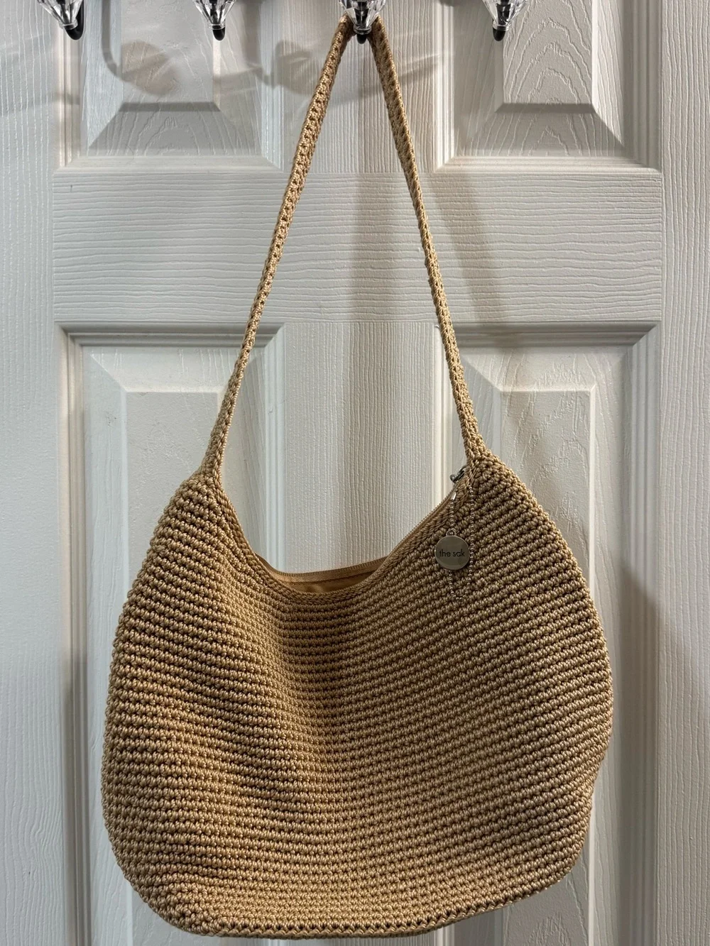 The Sak Tan Crochet Shoulder Bag